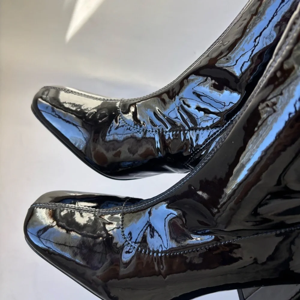 Sam Edelman Cosette Patent Square Toe Over-The-Knee‎ Boots